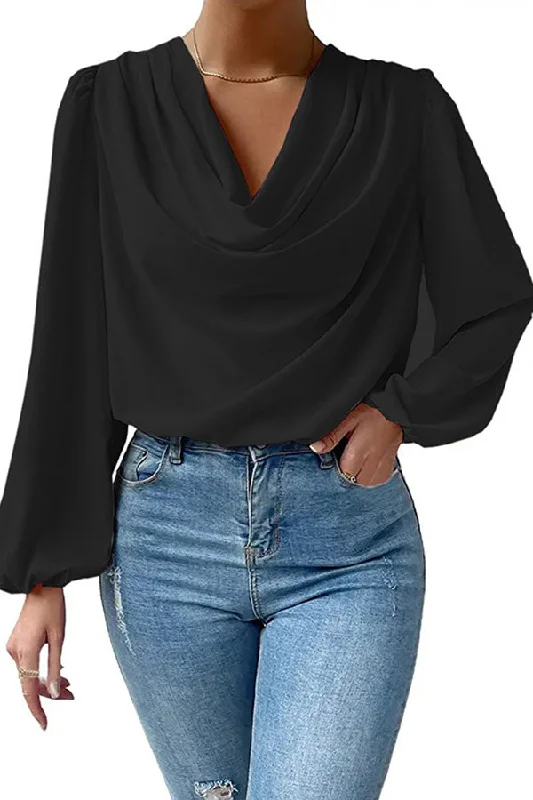 simple-and-beautiful-satin-v-neck-long-sleeved-shirt