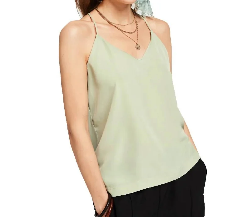 Spaghetti Strap Tank In Sea Foam