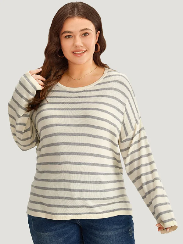 supersoft-essentials-striped-print-drop-shoulder-crew-neck-pullover