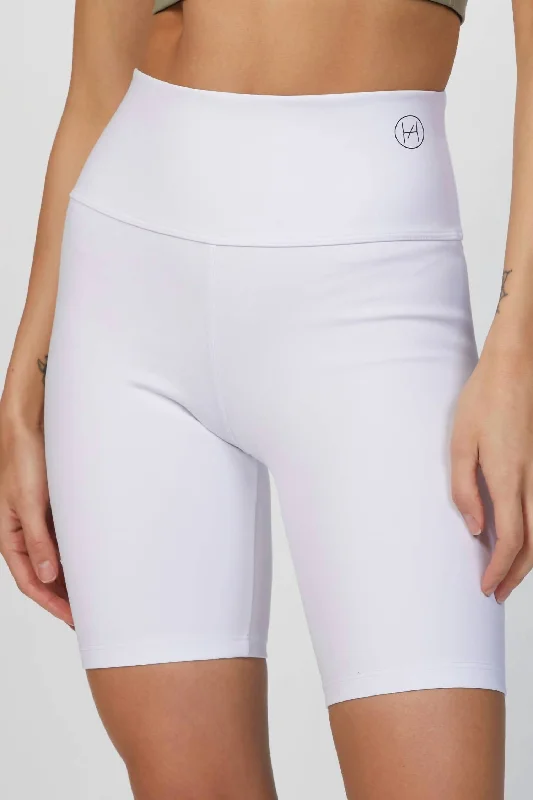 The Bike Short In White