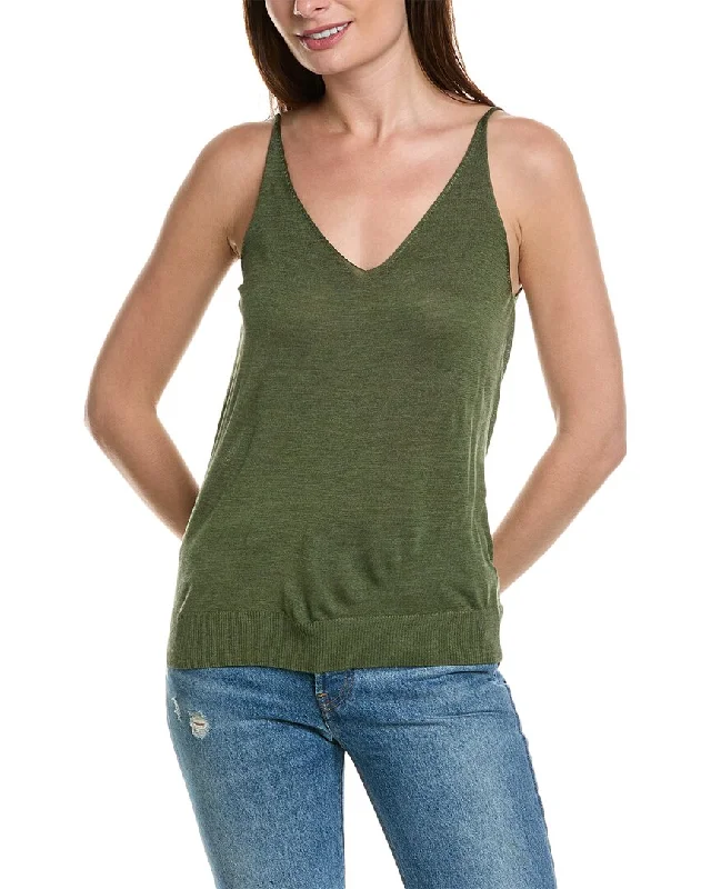 Theory Double V Silk Tank Top