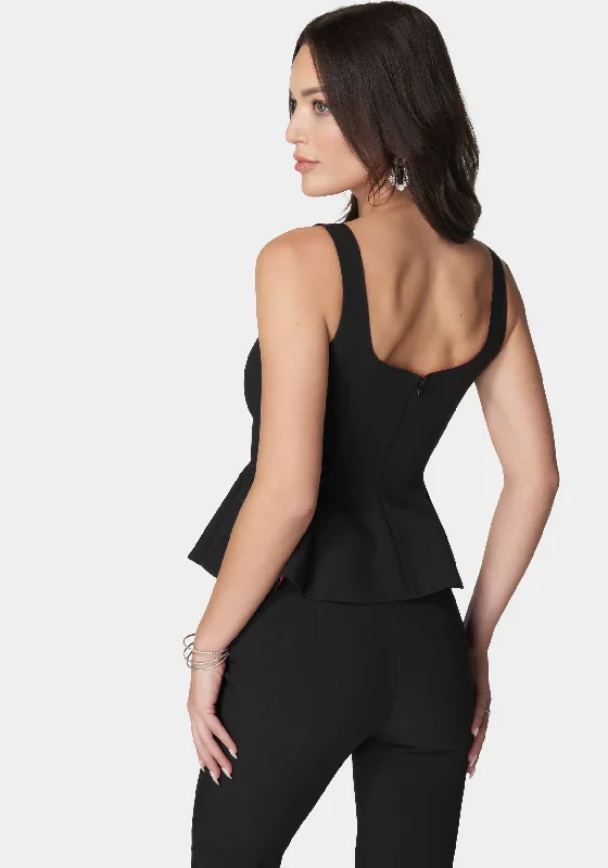 thin-strap-peplum-top-black