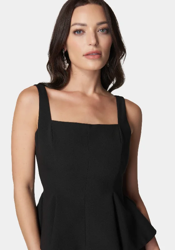 thin-strap-peplum-top-black