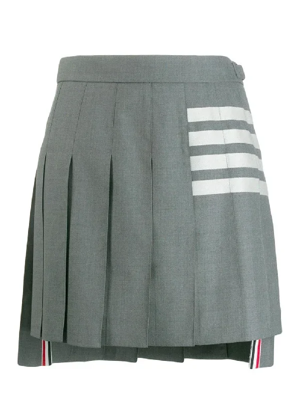 Mini Dropped Back Pleated Skirt