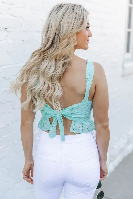 ttyl-mint-eyelet-tank