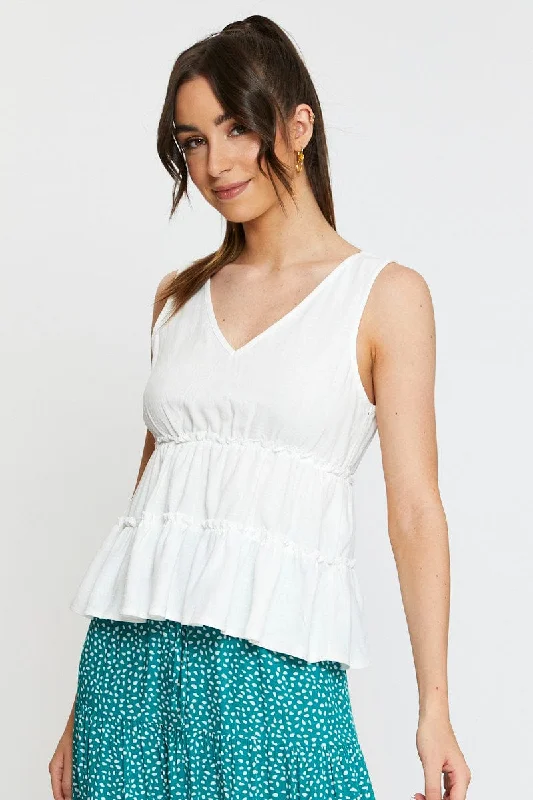 white-peplum-blouse-sleeveless-v-neck-wc11084-30f