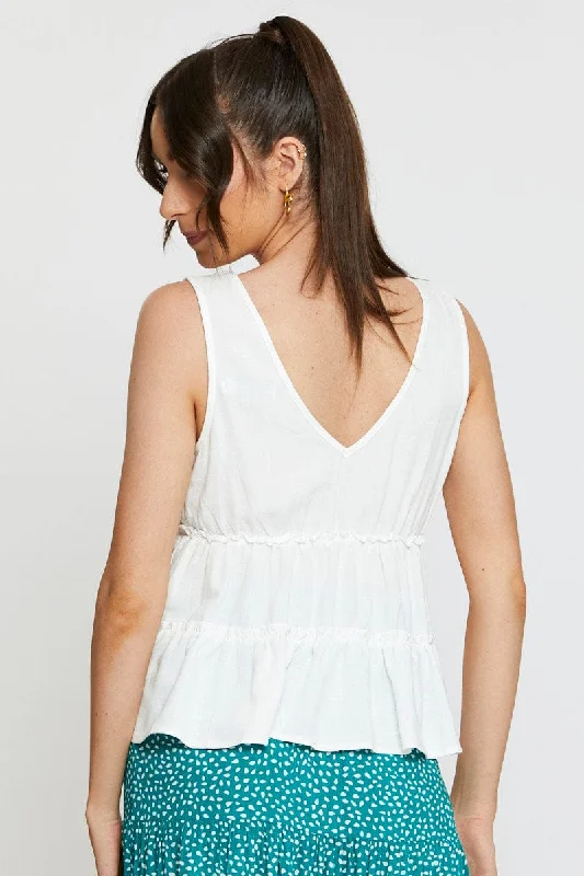 white-peplum-blouse-sleeveless-v-neck-wc11084-30f