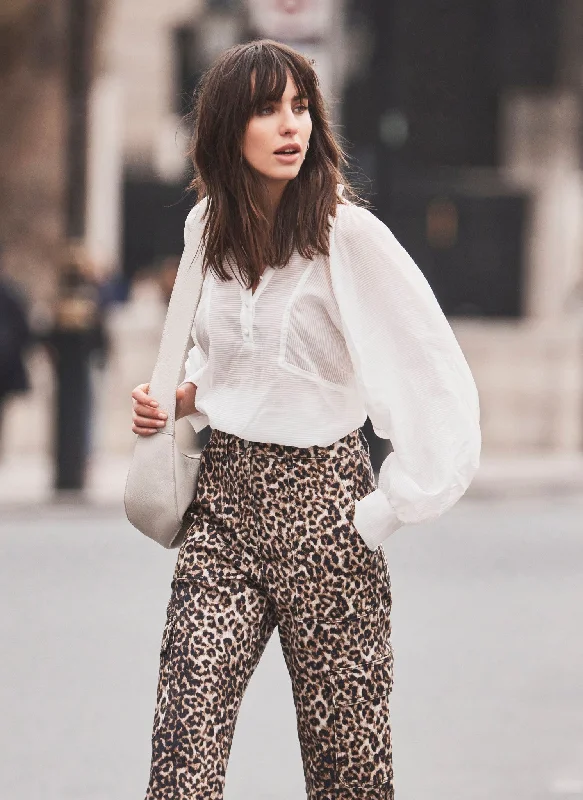 White Striped Blouse