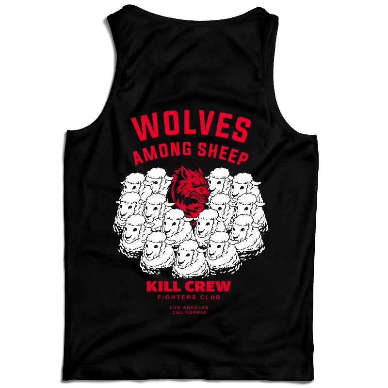 WOLVES AMONG SHEEP TANK TOP - BLACK