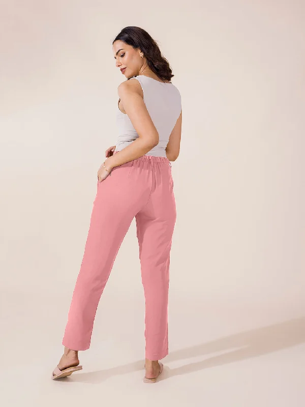 women-rusty-pink-crepe-pants