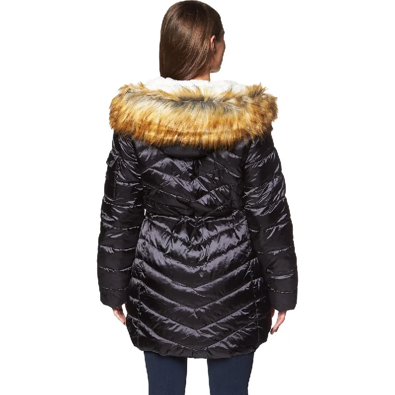 womens-faux-fur-water-resistant-puffer-coat