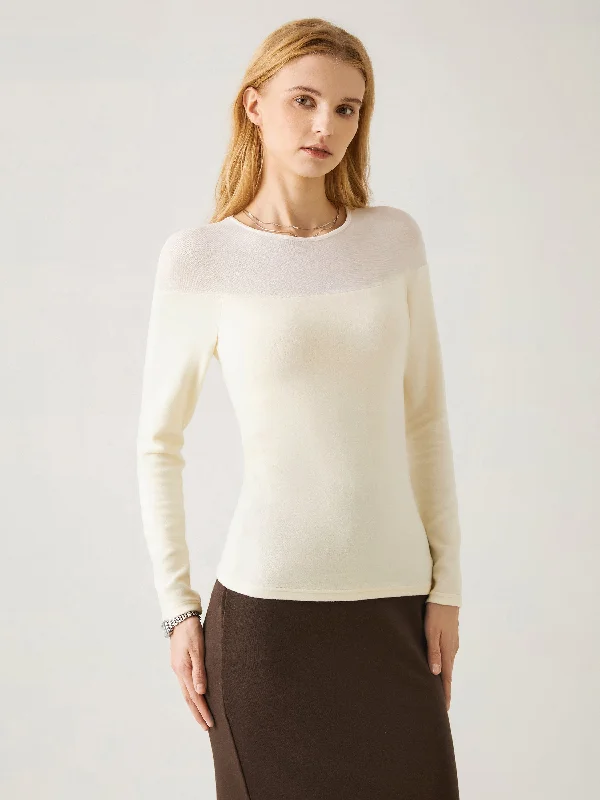 Tencel Wool Sheer Shoulder Brami Top