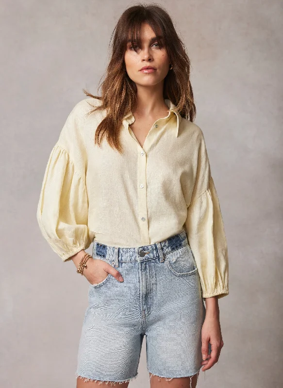 yellow-linen-puff-sleeve-shirt-1