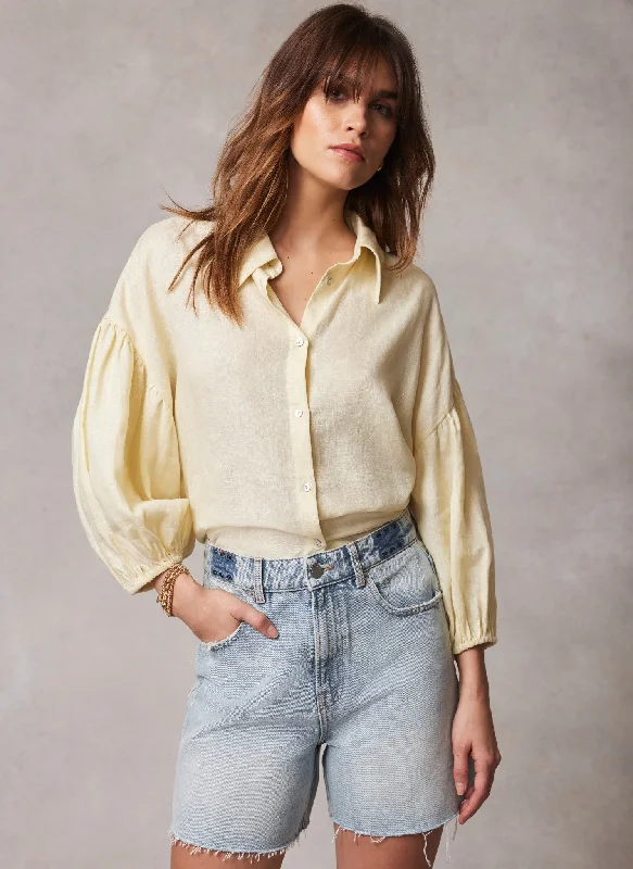 yellow-linen-puff-sleeve-shirt-1