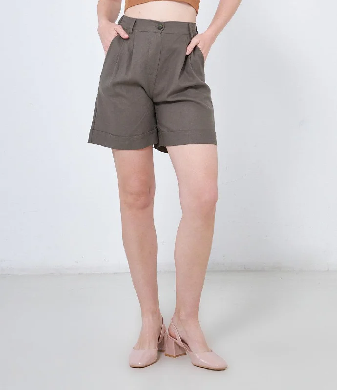 Shorts in misto lino